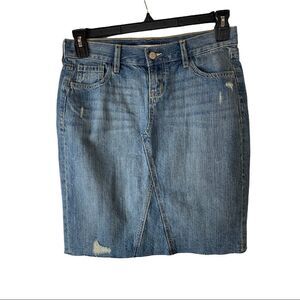 Old Navy High Waist Raw Hem Jean Skirt Size 2